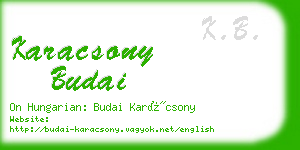 karacsony budai business card
